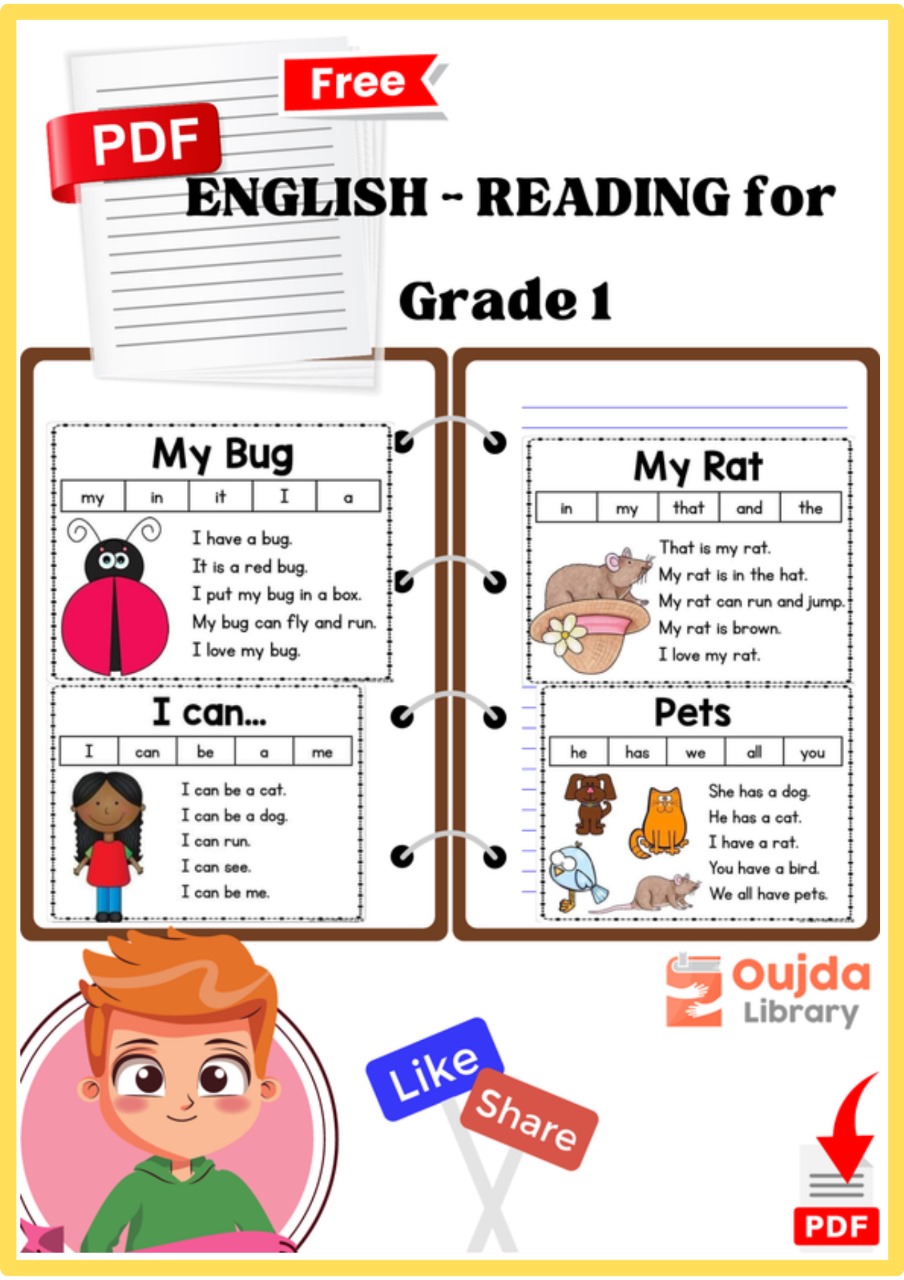 English reading for grade 1