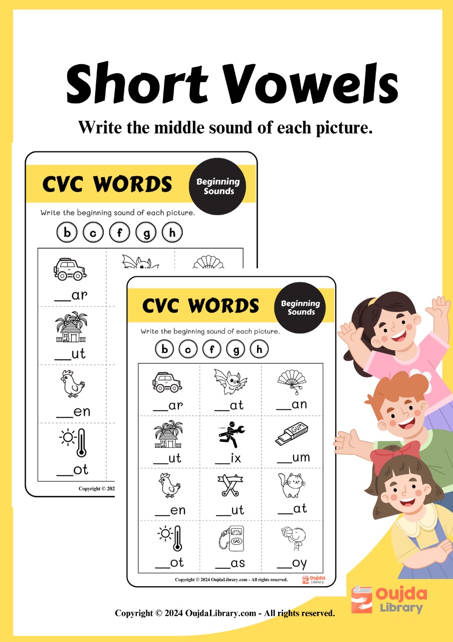 Identify and Write the Middle Sound: Short Vowels.